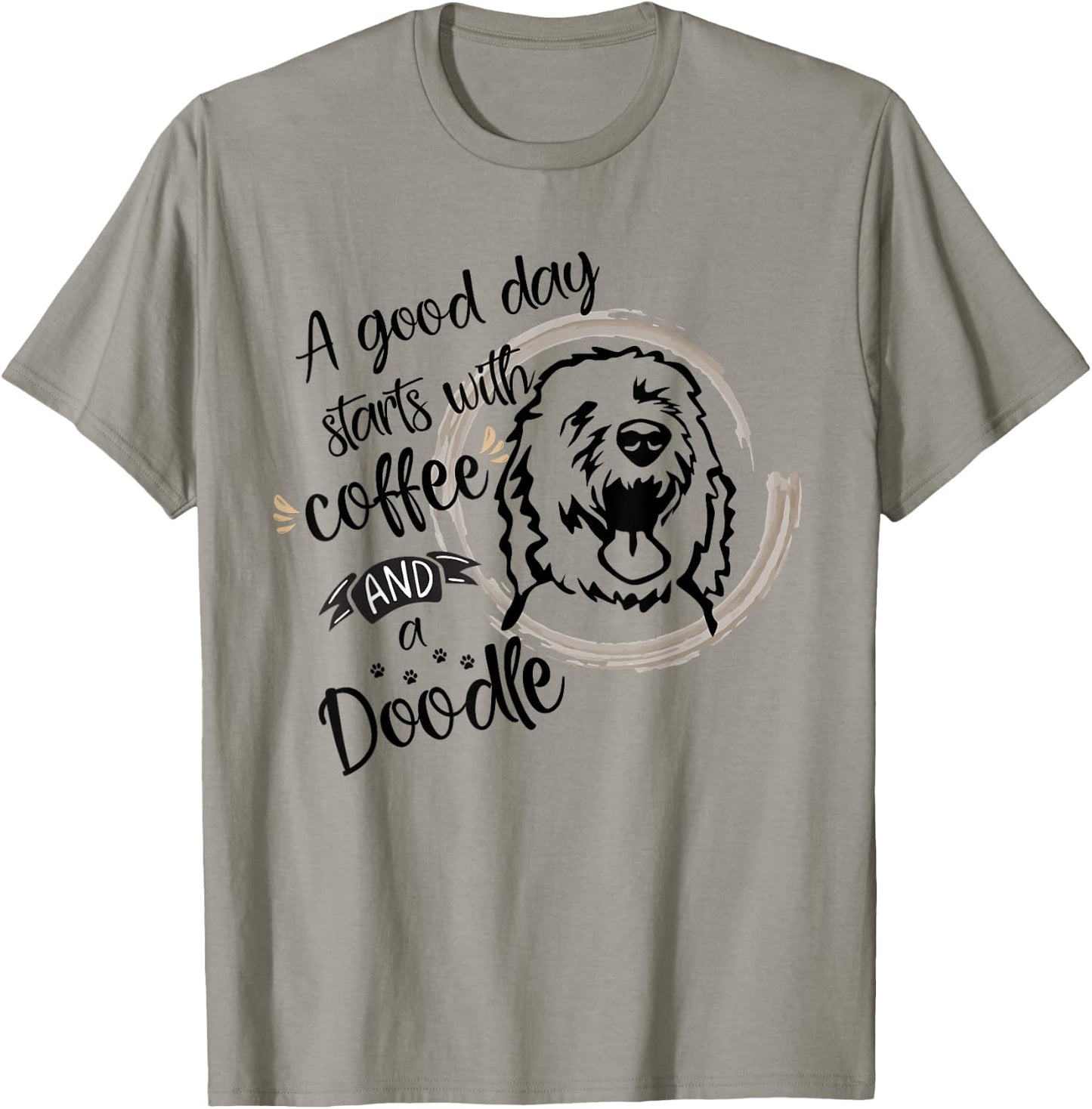 Coffee Doodle Mom Airedoodle Springerdoodle Bordoodle T-Shirt - T-Shirt | Sand