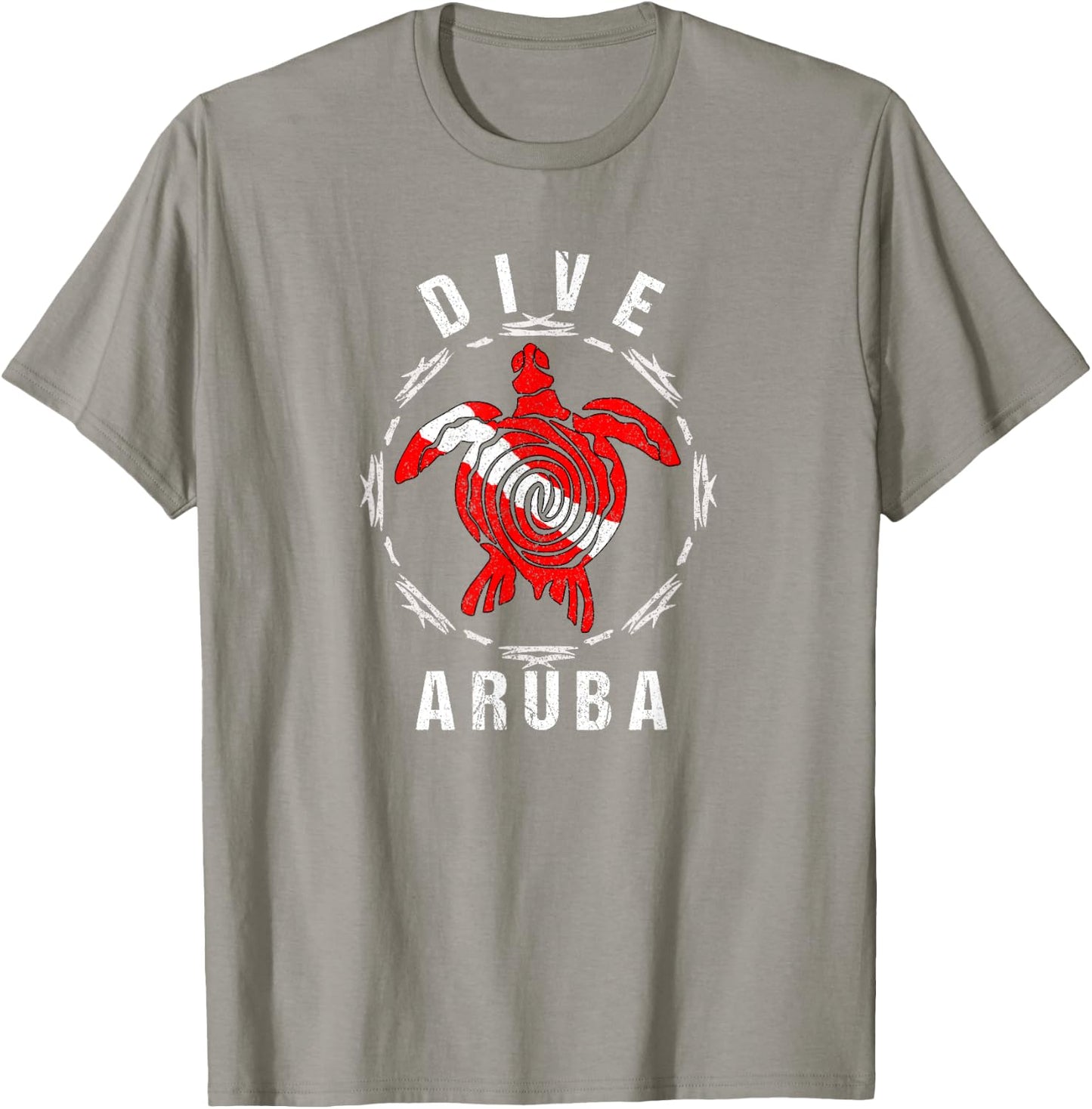 Dive Aruba Vintage Tribal Turtle T-Shirt - T-Shirt | Sand