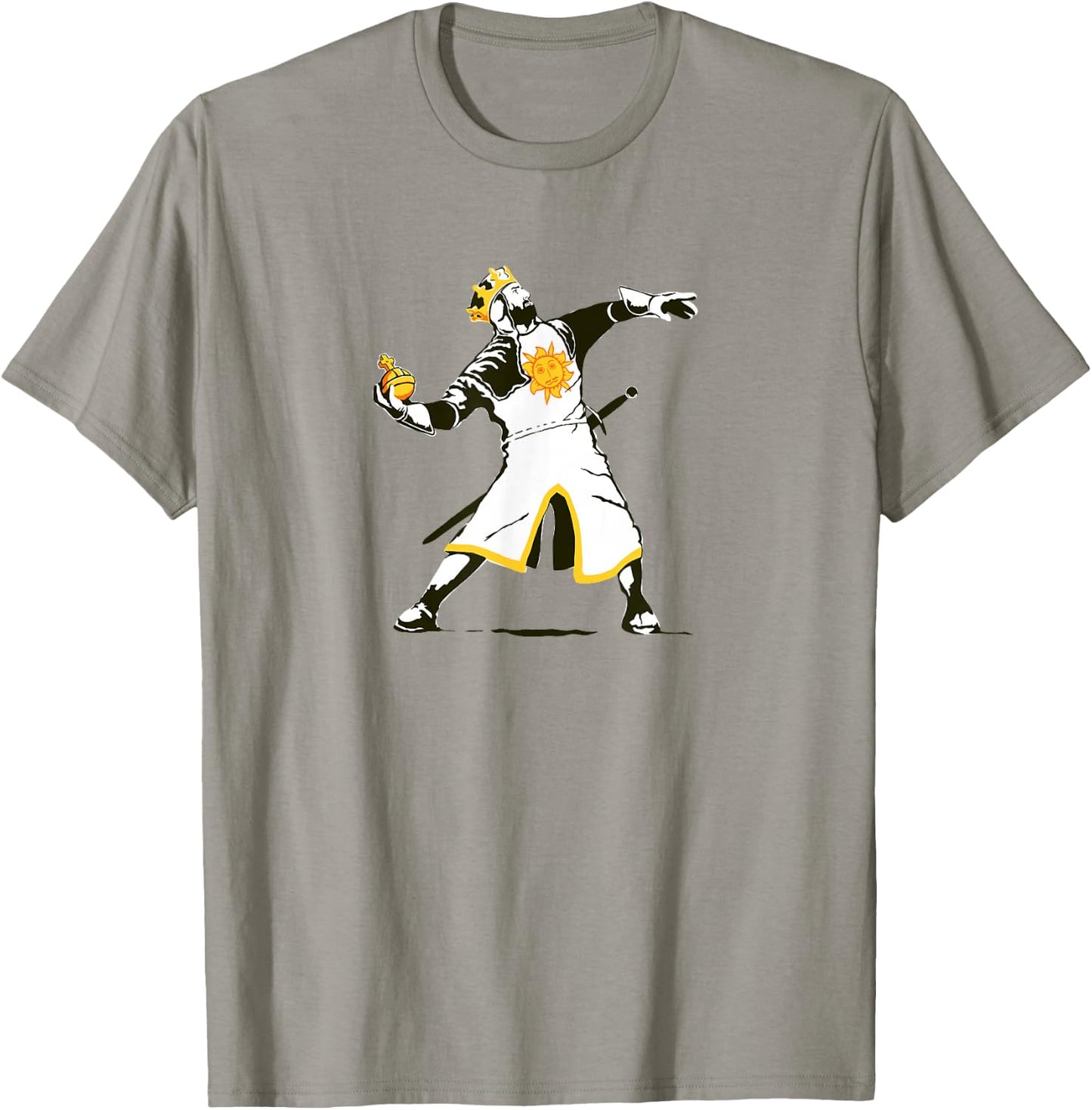 King Arthur lobbeth thy holy hand grenade funny graffiti art T-Shirt - T-Shirt | Sand