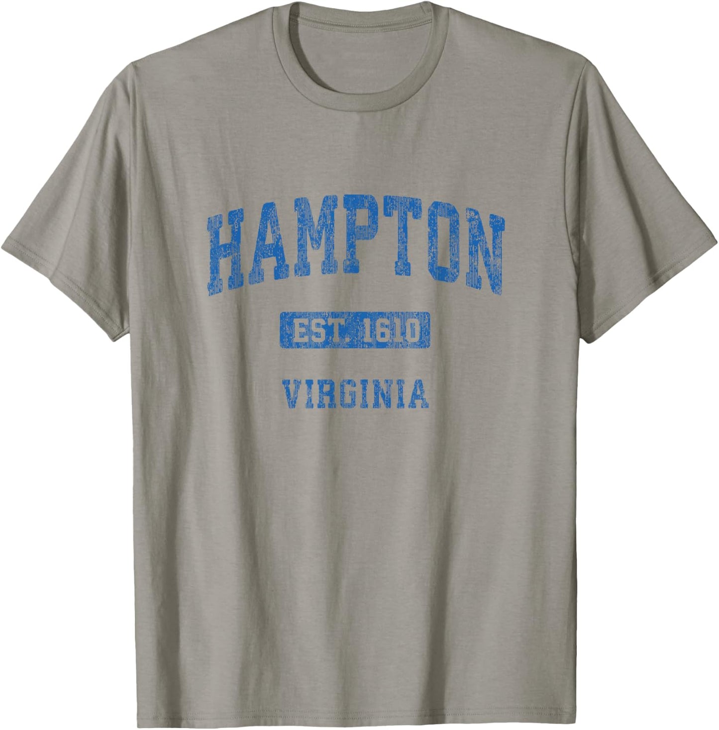 Hampton Virginia VA Vintage Athletic Sports Design T-Shirt - T-Shirt | Sand