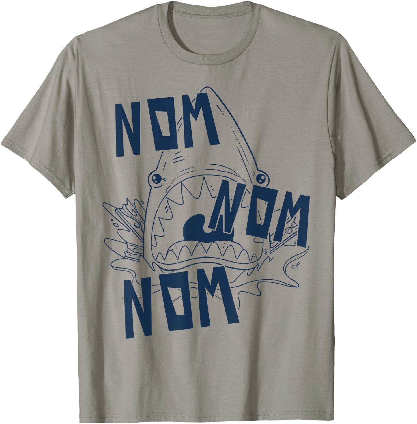 Shark Nom Nom Nom T-Shirt - T-Shirt | Sand