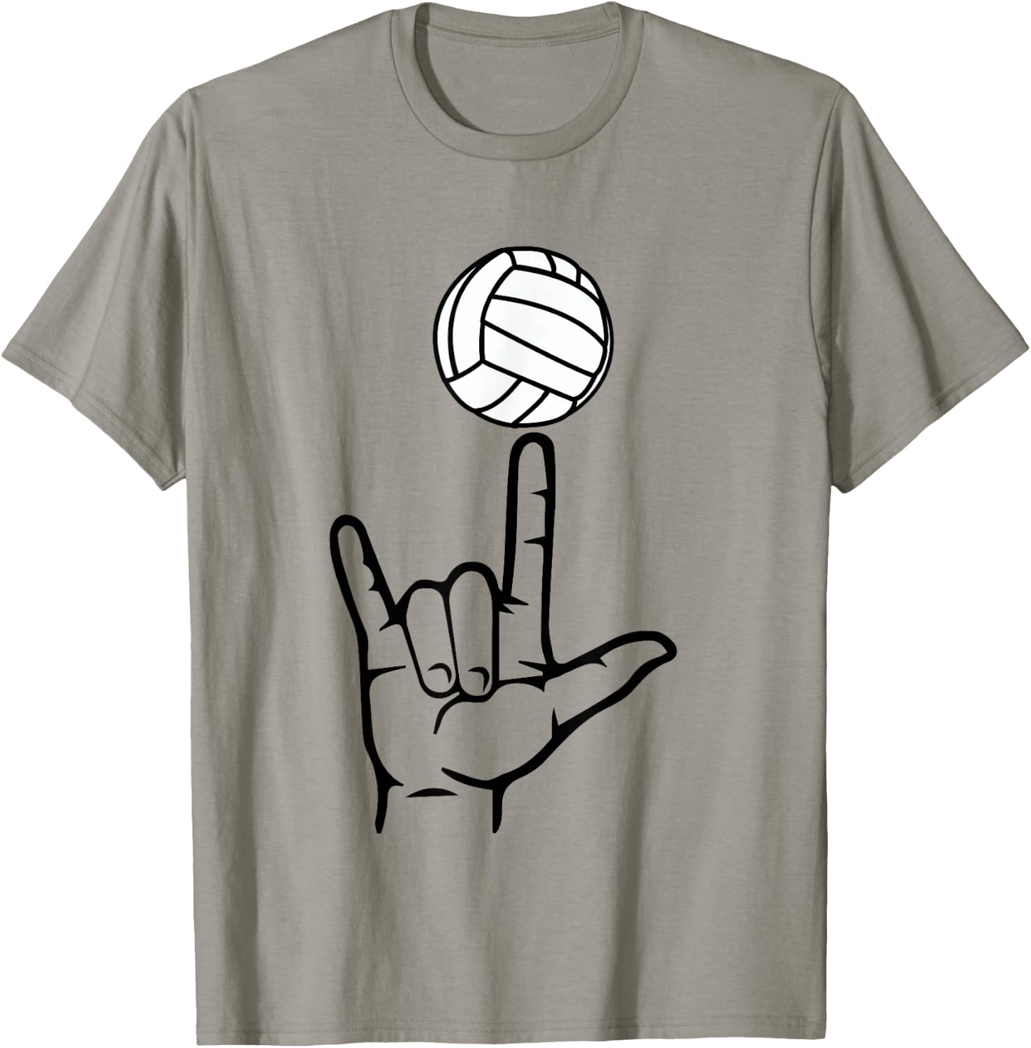 ASL Sign Language Shirt for Volleyball Player Deaf Gifts T-Shirt - T-Shirt | Sand