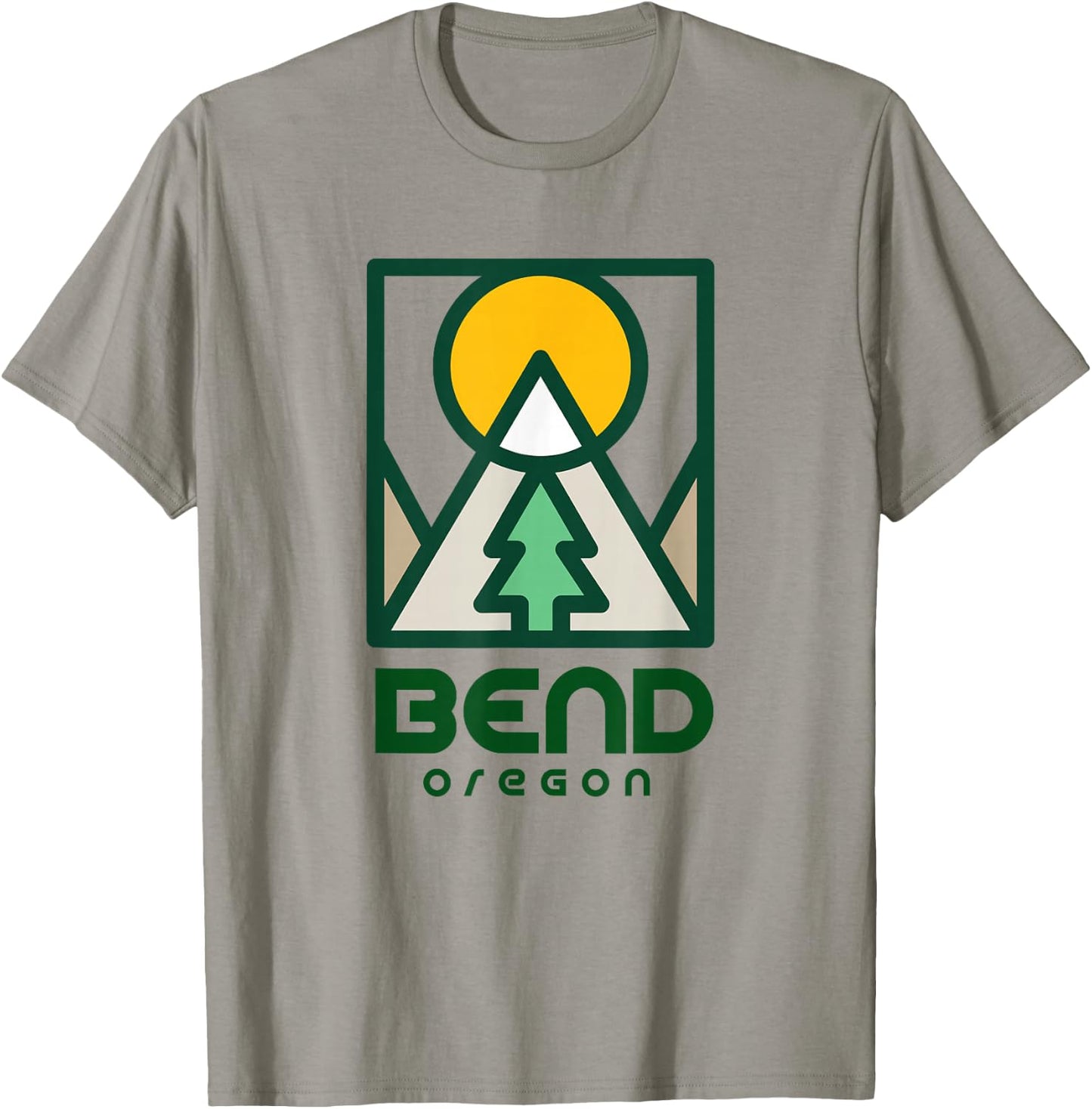 Bend Oregon Mountain Sunset Vacation T-Shirt - T-Shirt | Sand