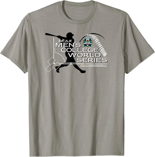 College World Series 2026 Omaha Red Officially Licensed T-Shirt - T-Shirt | Sand