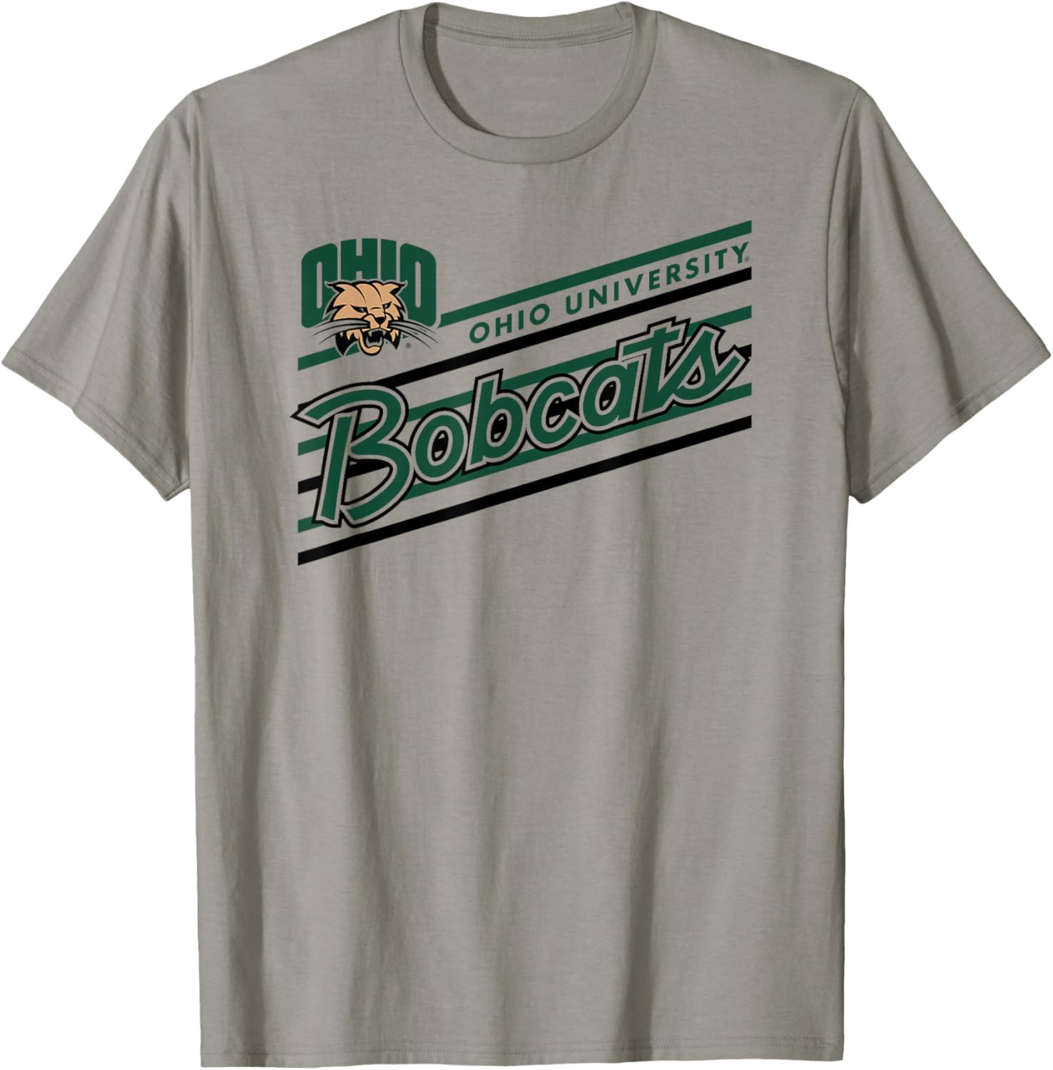 Ohio Bobcats Retro Performer White Officially Licensed T-Shirt - T-Shirt | Sand