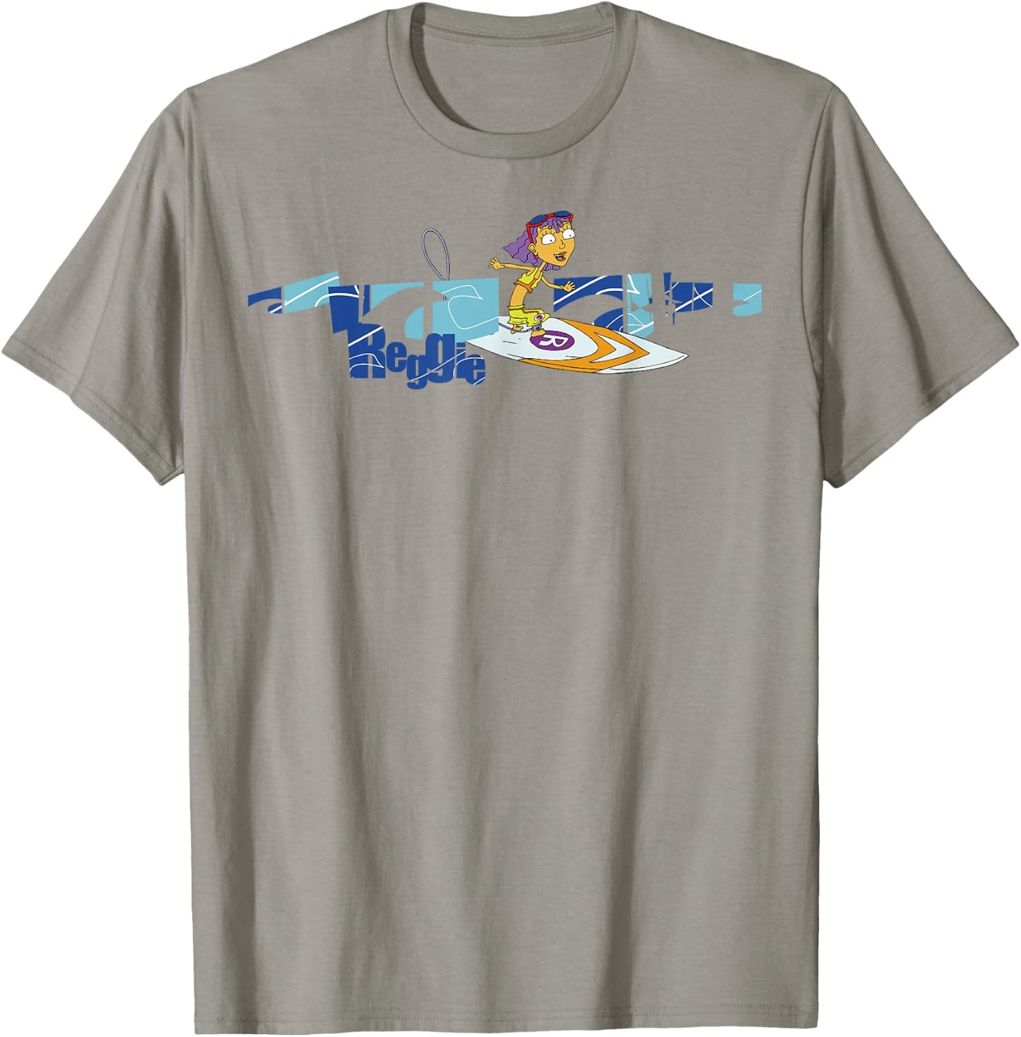 Rocket Power Reggie Surfing Portrait Broken Logo T-Shirt - T-Shirt | Sand