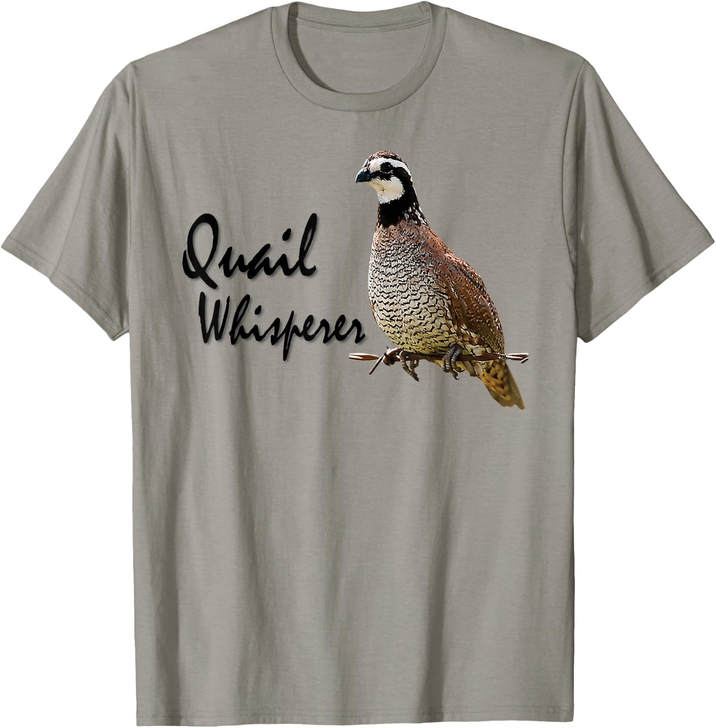 Quail Shirt, Quail Whisperer, Bobwhite quail T-Shirt - T-Shirt | Sand