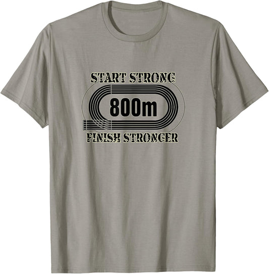 800 Meter Runner, Middle Distance Track Shirt T-Shirt - T-Shirt | Sand