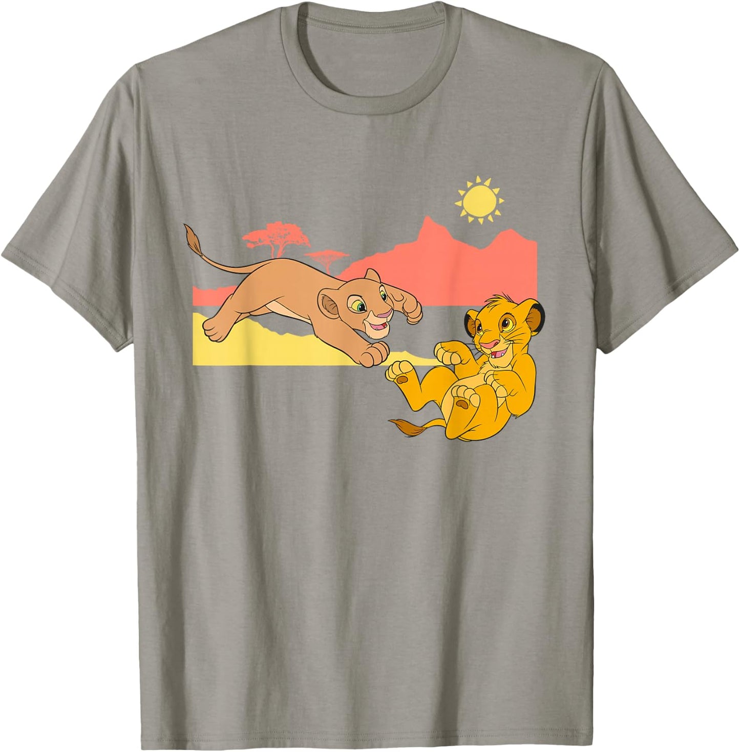 Disney The Lion King Young Simba Nala Playing T-Shirt - T-Shirt | Sand