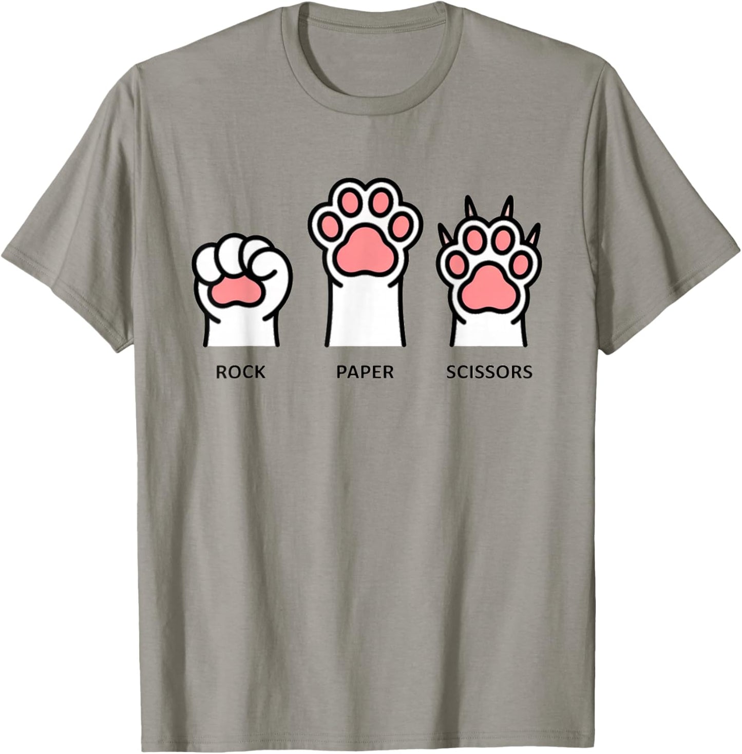 Dog Rock Paper Scissors Paw Funny T-Shirt - T-Shirt | Sand
