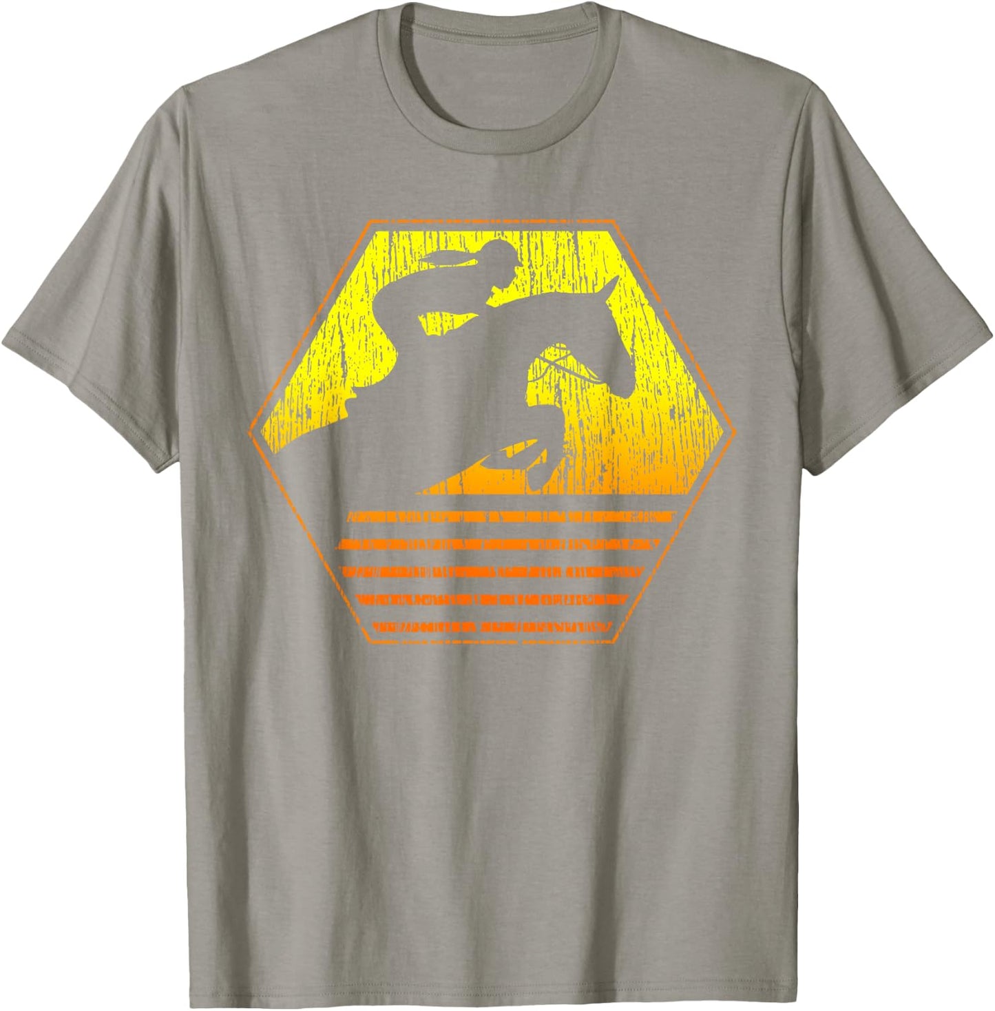 Show Jumping Retro Vintage Equestrian Horse T-Shirt - T-Shirt | Sand