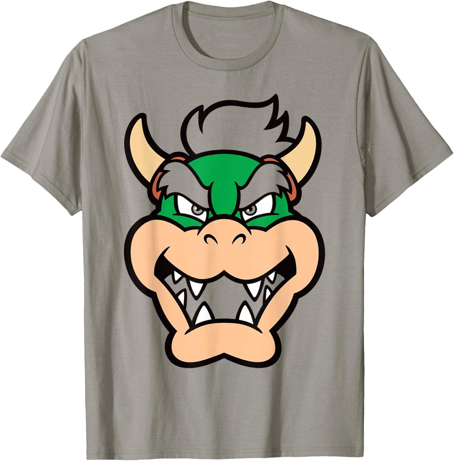 Nintendo Super Mario Bowser Large Face Chest Portrait T-Shirt - T-Shirt | Sand