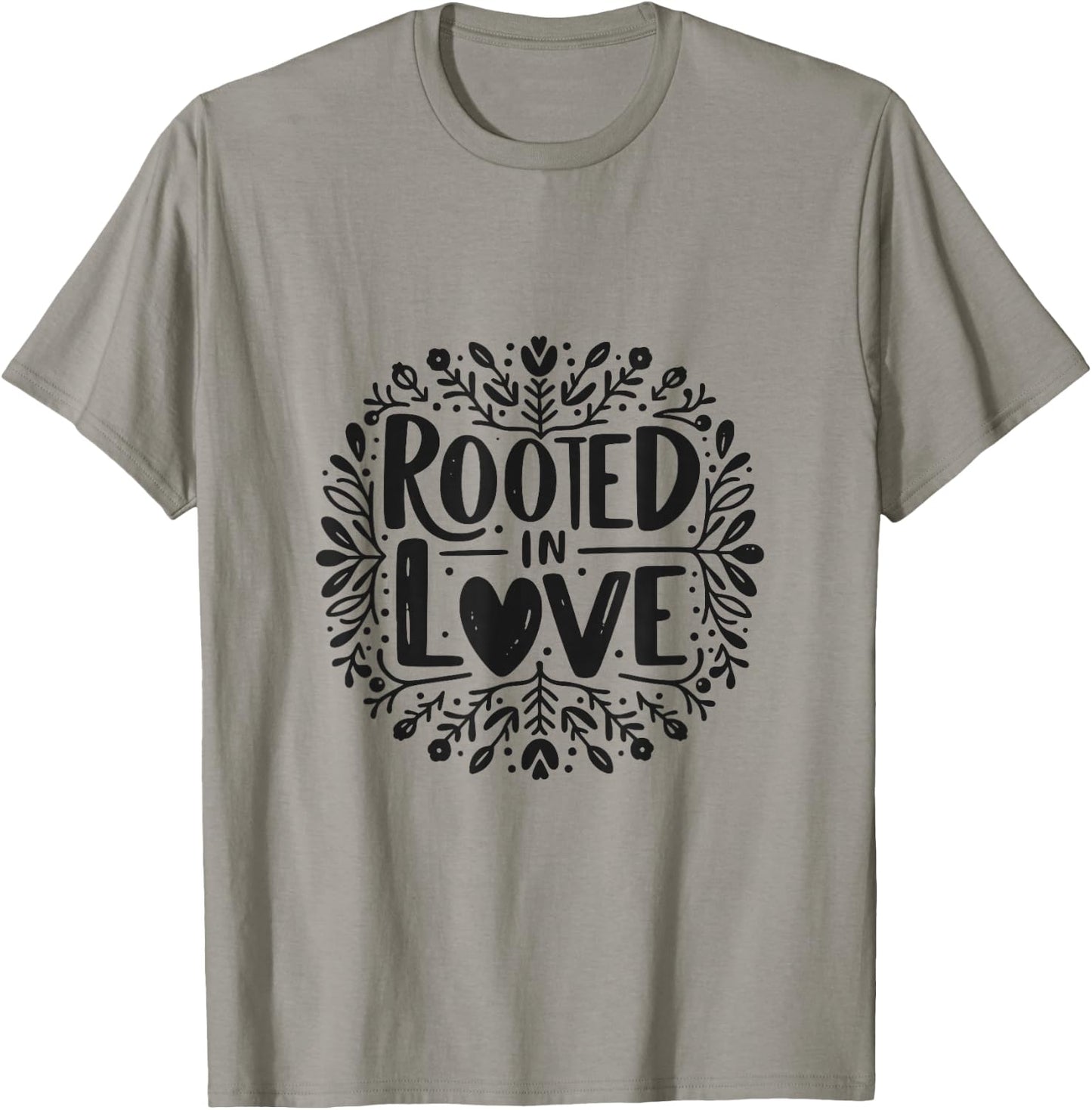 Rooted in Love Family Cute Heart T-Shirt - T-Shirt | Sand