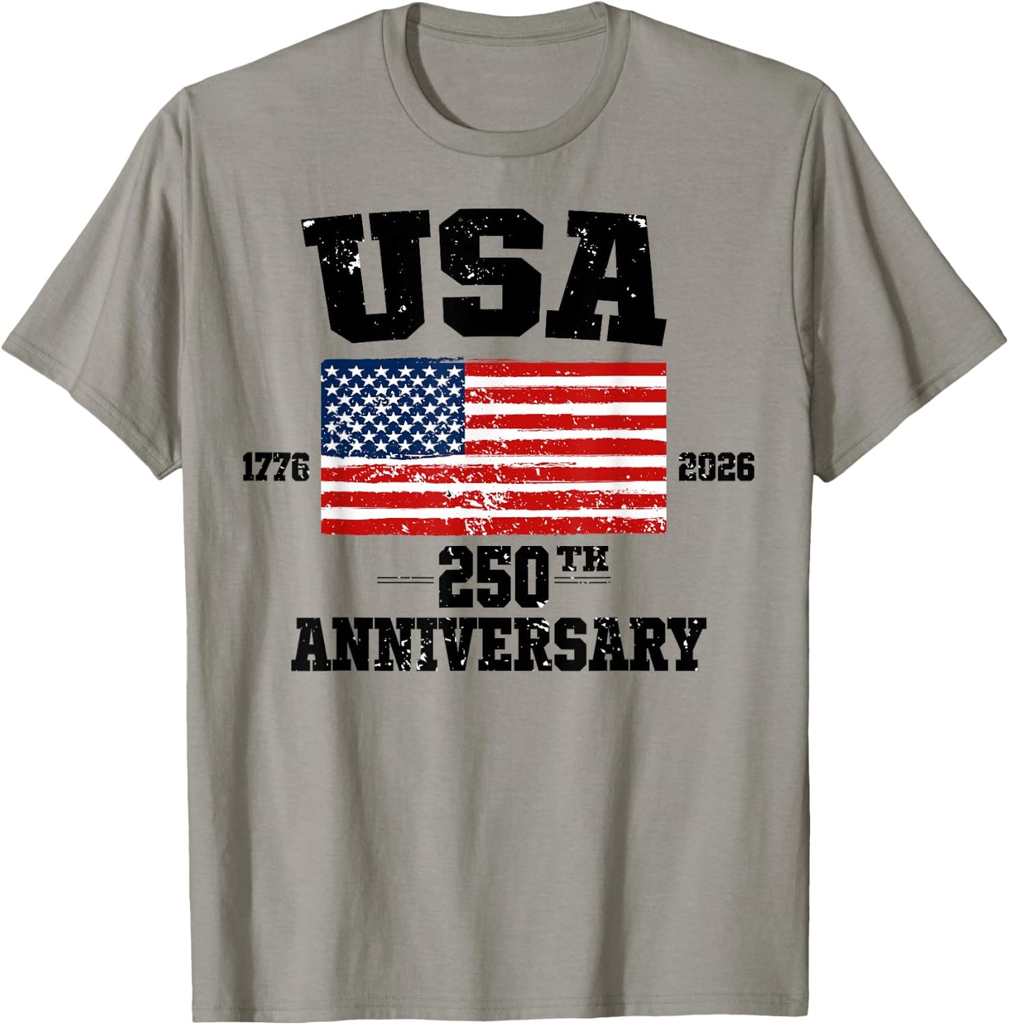 4th of July America Us Flag Patriotic 250th Anniversary USA T-Shirt - T-Shirt | Sand