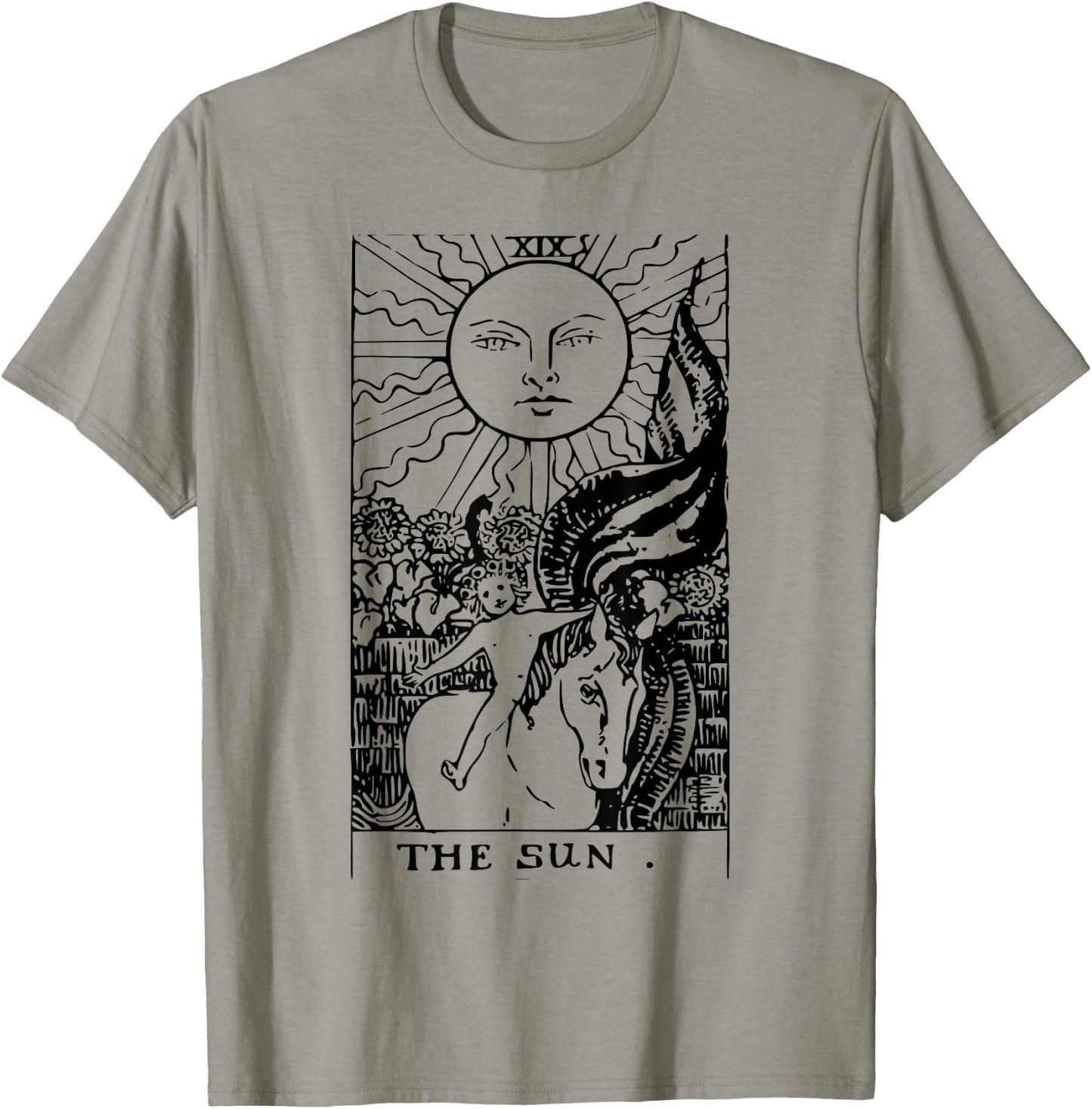 The Sun Vintage Tarot Card Inspired T-Shirt - T-Shirt | Sand