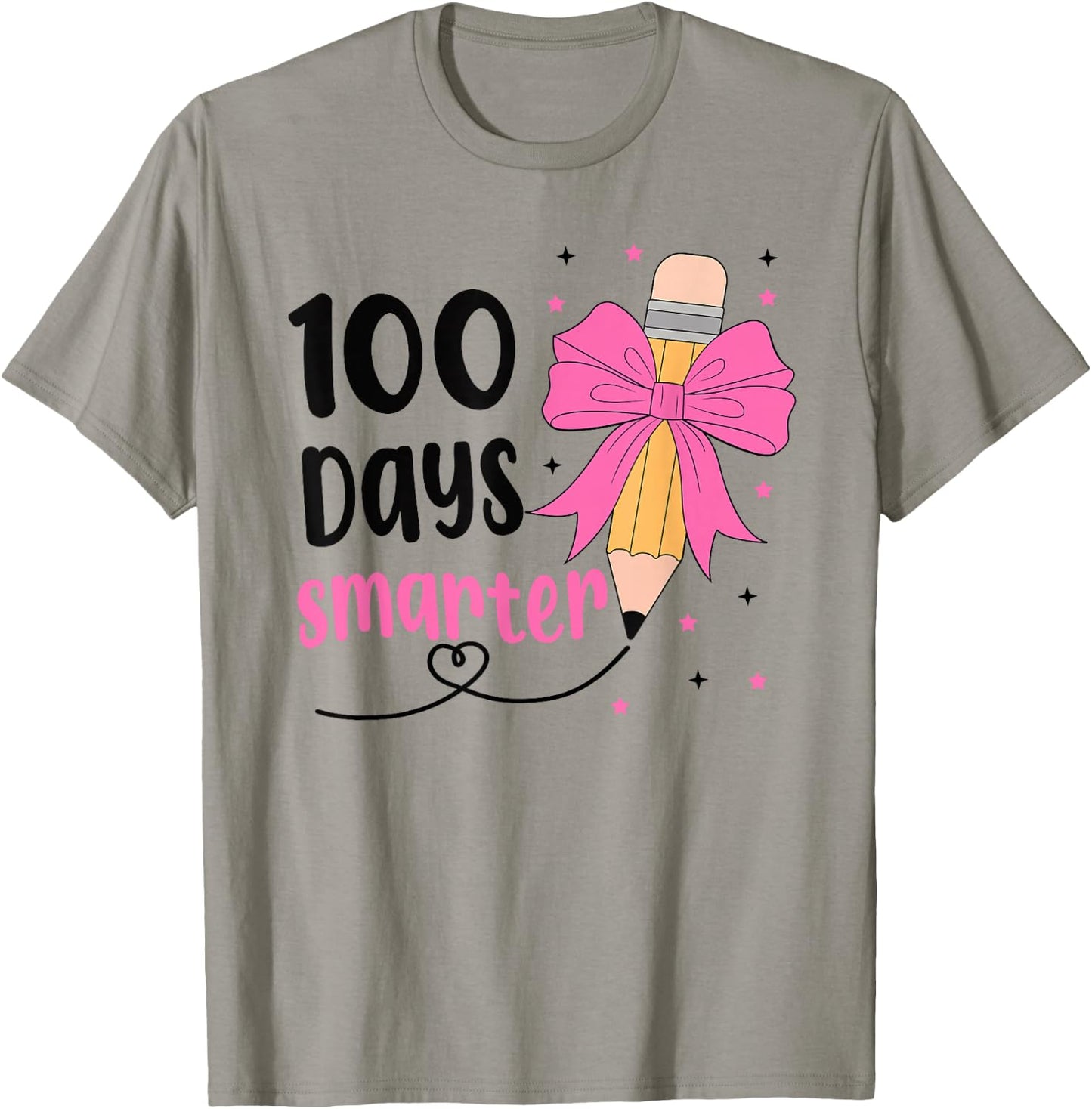 100 Days Smarter 100th Day of School Toddlers Girls Kids T-Shirt - T-Shirt | Sand