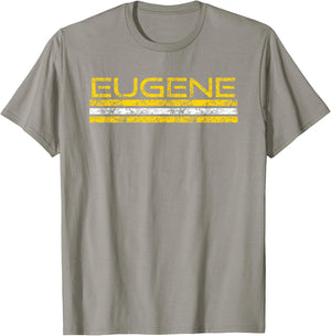Eugene Oregon Retro Vintage Weathered T-Shirt - T-Shirt | Sand