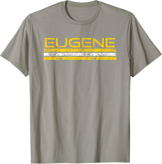 Eugene Oregon Retro Vintage Weathered T-Shirt - T-Shirt | Sand