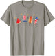 Cute Patriotic Doodle Watermelon Hotdog Firework 4th of July T-Shirt - T-Shirt | Sand