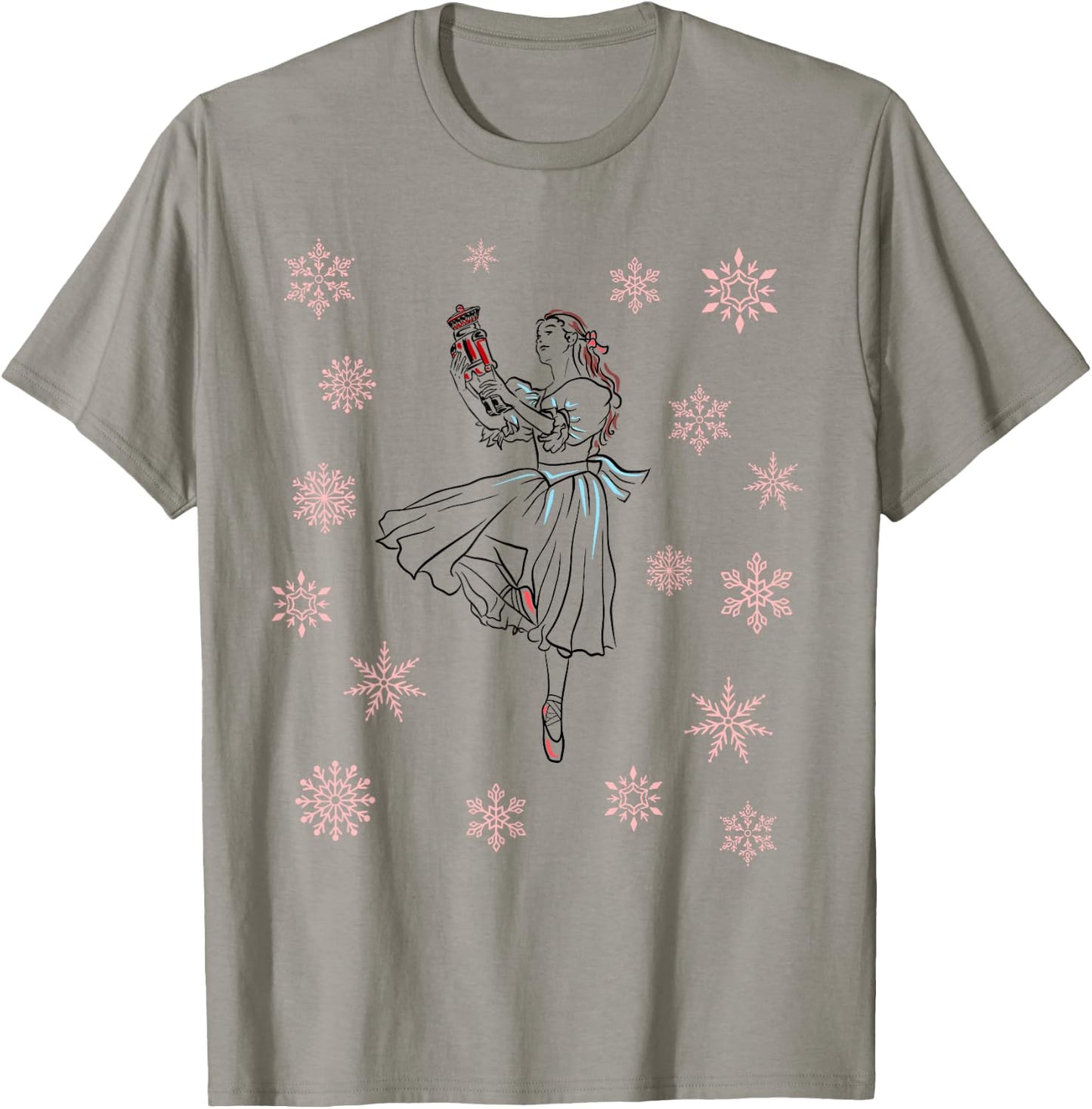 The Nutcracker Ballet and Clara Ballerina Christmas Dance T-Shirt - T-Shirt | Sand