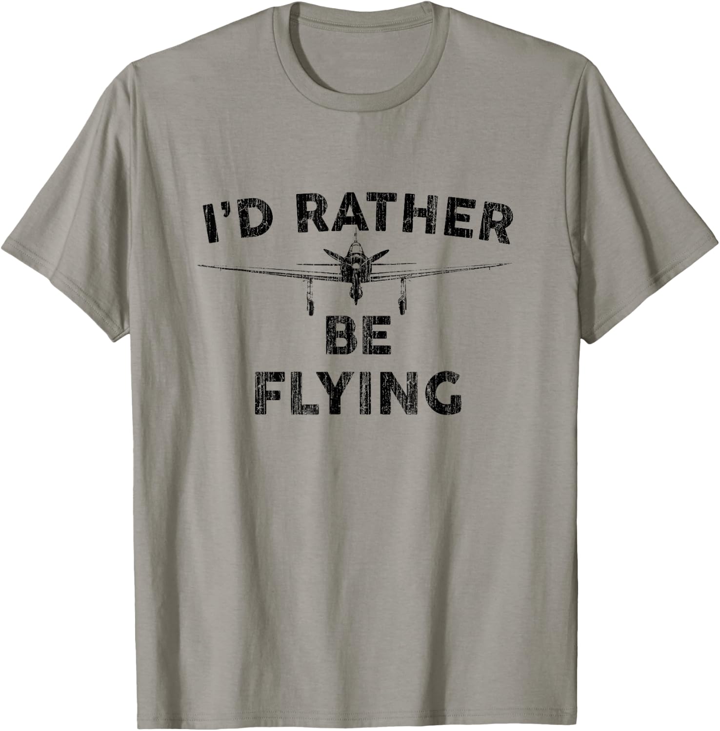 I'd Rather be Flying T shirt Funny Airplane Aviation Pilot T-Shirt - T-Shirt | Sand