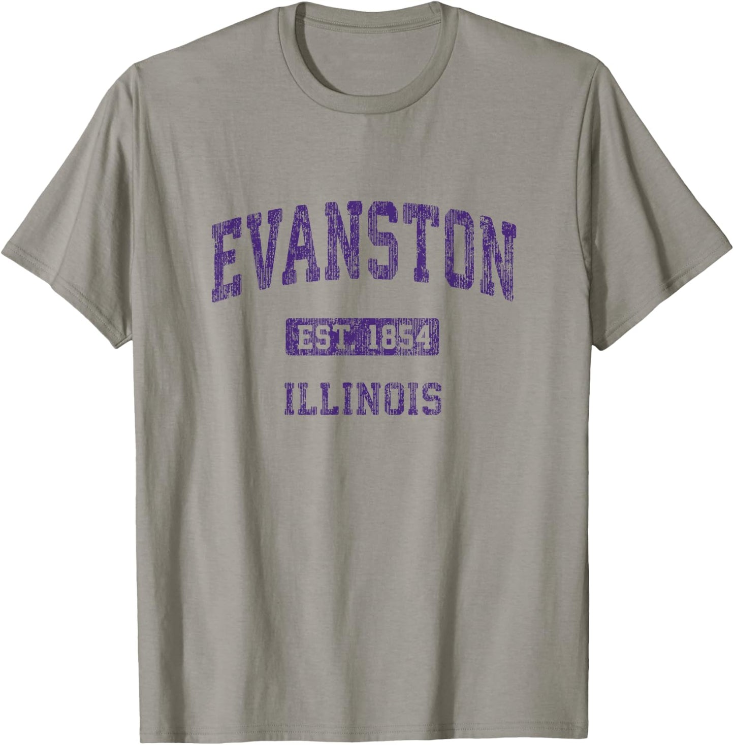 Evanston Illinois IL Vintage Athletic Sports Design T-Shirt - T-Shirt | Sand