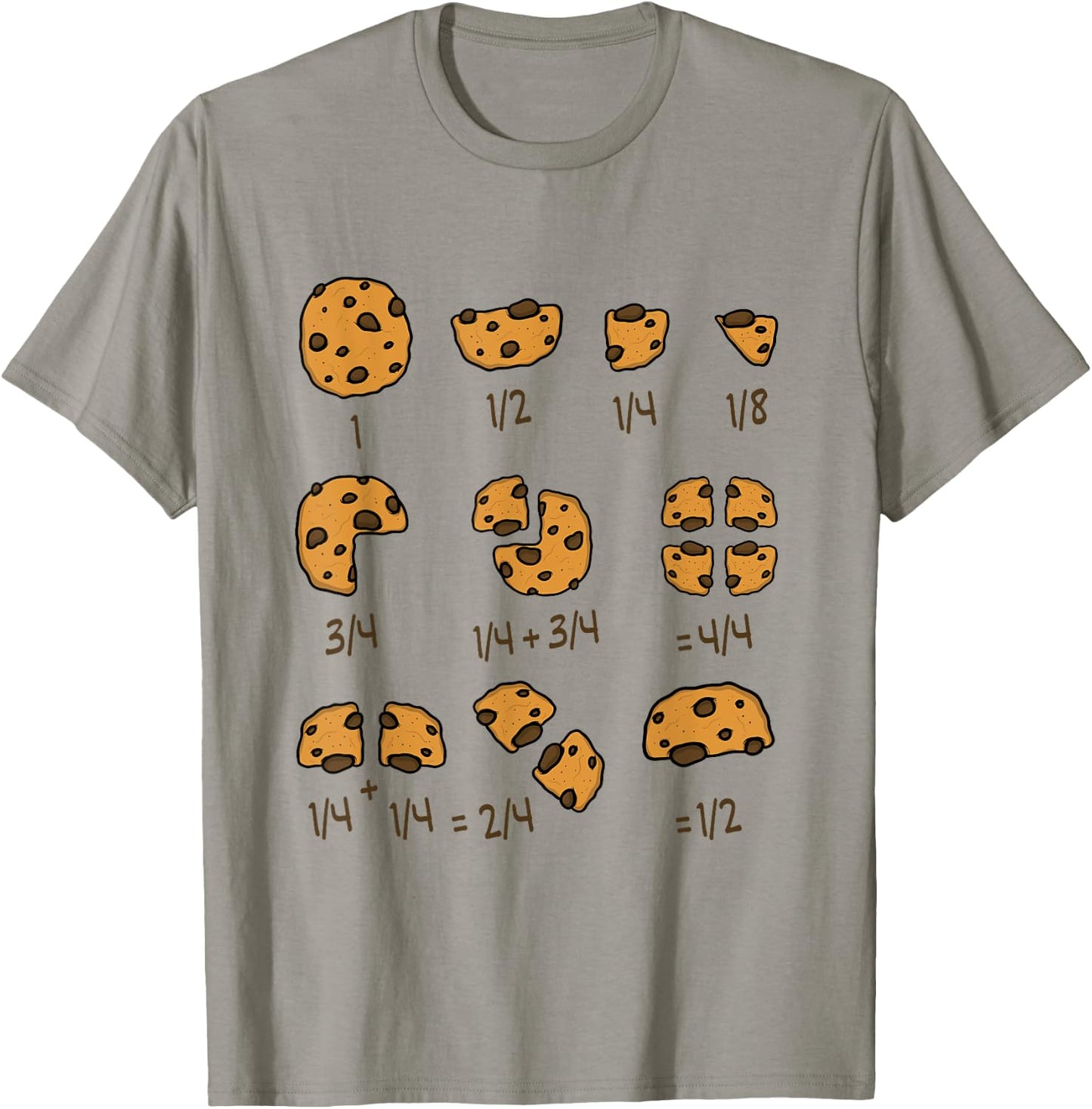 Math Teachers Chocolate Cookie Chocolate Chip Men Women Girls Kids T-Shirt - T-Shirt | Sand