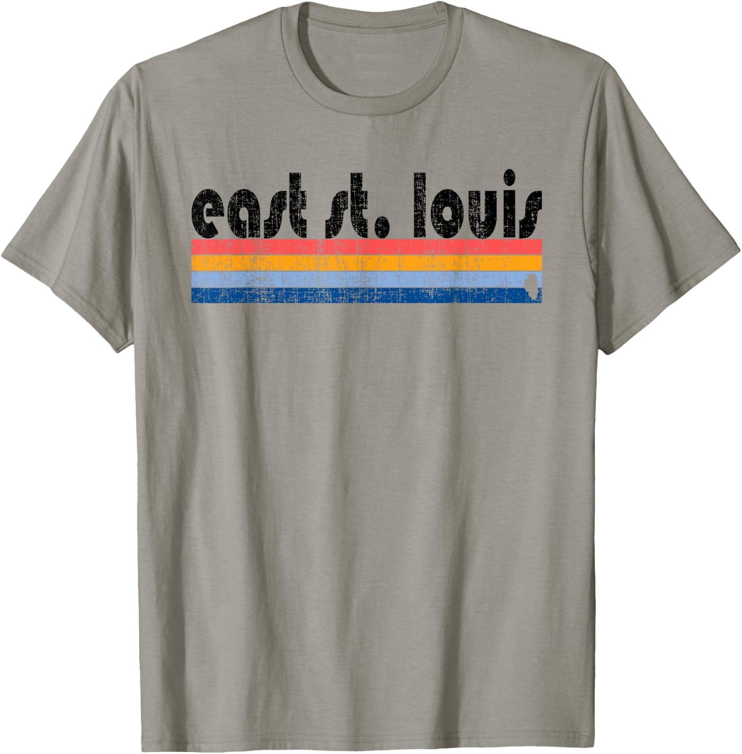 Vintage 80s Style East St. Louis IL T-Shirt - T-Shirt | Sand