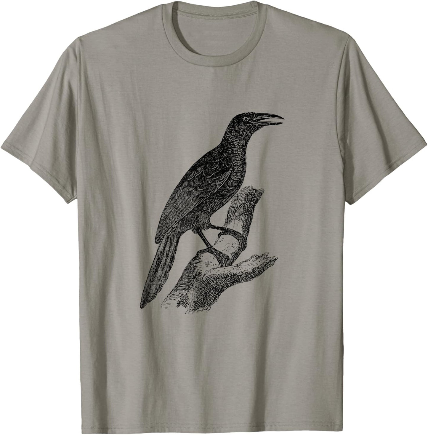 Common Grackle Bird Print T-Shirt - T-Shirt | Sand