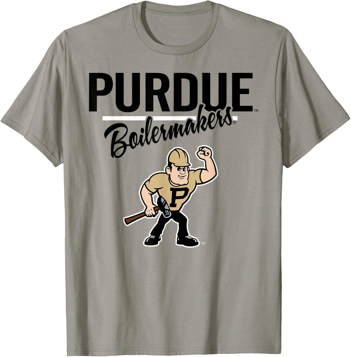Purdue Boilermakers Mascot Gray Officially Licensed T-Shirt - T-Shirt | Sand