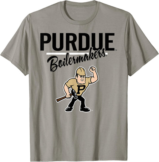Purdue Boilermakers Mascot Gray Officially Licensed T-Shirt - T-Shirt | Sand