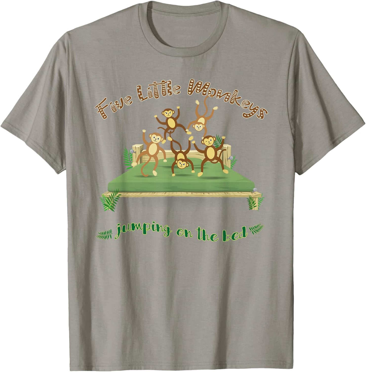 Five Little Monkeys unique Nursery Rhymes T-Shirt - T-Shirt | Sand