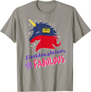 Liechtenstein Liechtensteiner Unicorn T-Shirt - T-Shirt | Sand