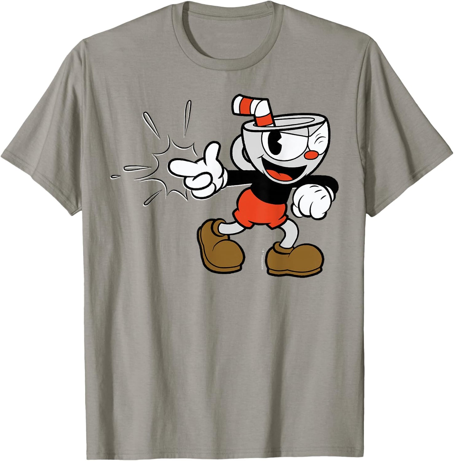 Cuphead Classic Wink with A Snap T-Shirt - T-Shirt | Sand
