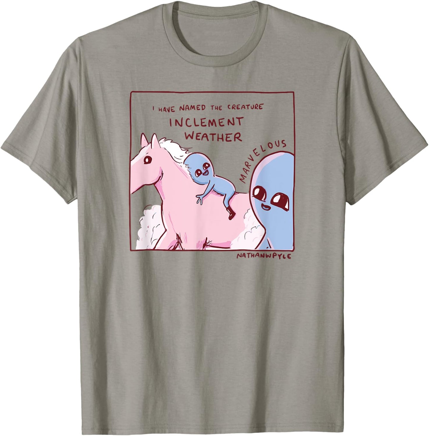 Threadless Nathan W. Pyle Strange Planet Marvelous Graphic T-Shirt - T-Shirt | Sand