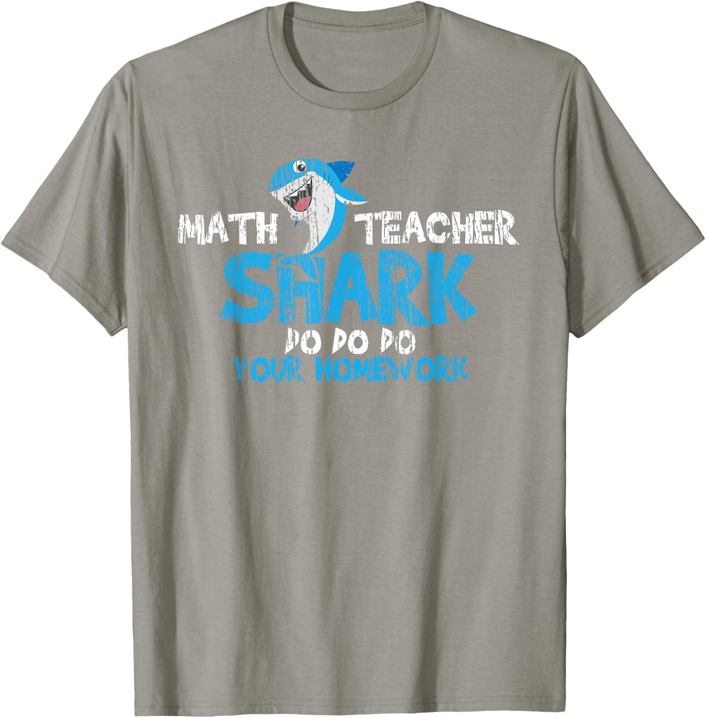 Math Teacher Shark Teachers Gift Men Women Girls Kids T-Shirt - T-Shirt | Sand