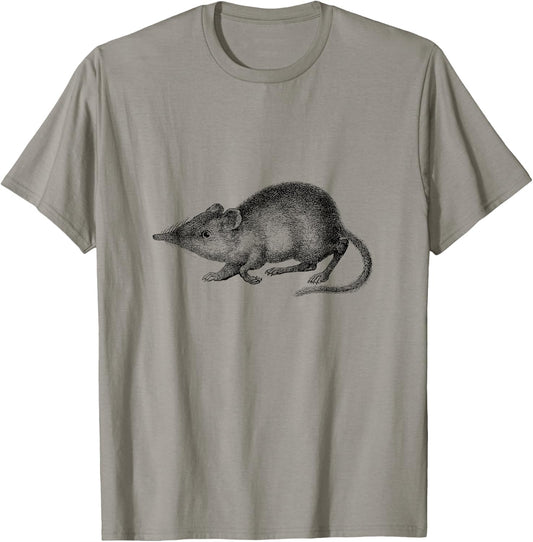 Elephant Shrew Mouse Print T-Shirt - T-Shirt | Sand