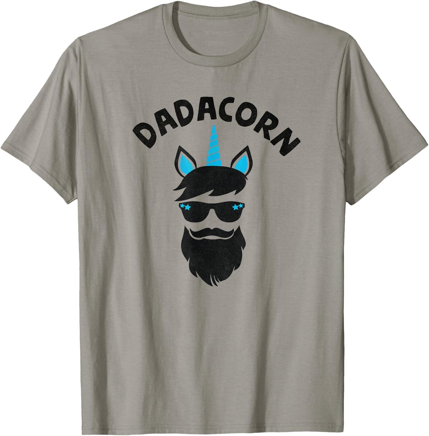 Dadacorn - Unicorn Dad Beard Graphic For Daddy Unicorn T-Shirt - T-Shirt | Sand