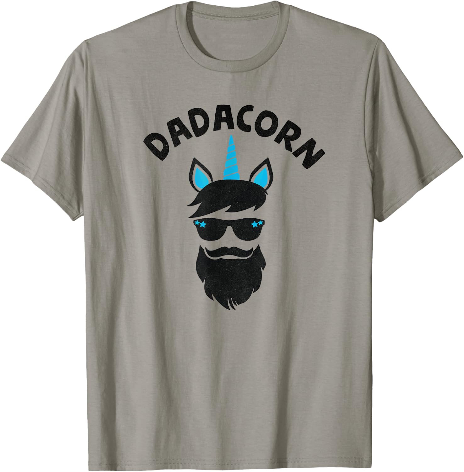 Dadacorn - Unicorn Dad Beard Graphic For Daddy Unicorn T-Shirt - T-Shirt | Sand