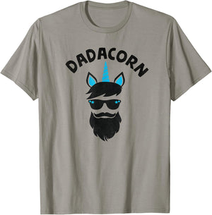 Dadacorn - Unicorn Dad Beard Graphic For Daddy Unicorn T-Shirt - T-Shirt | Sand