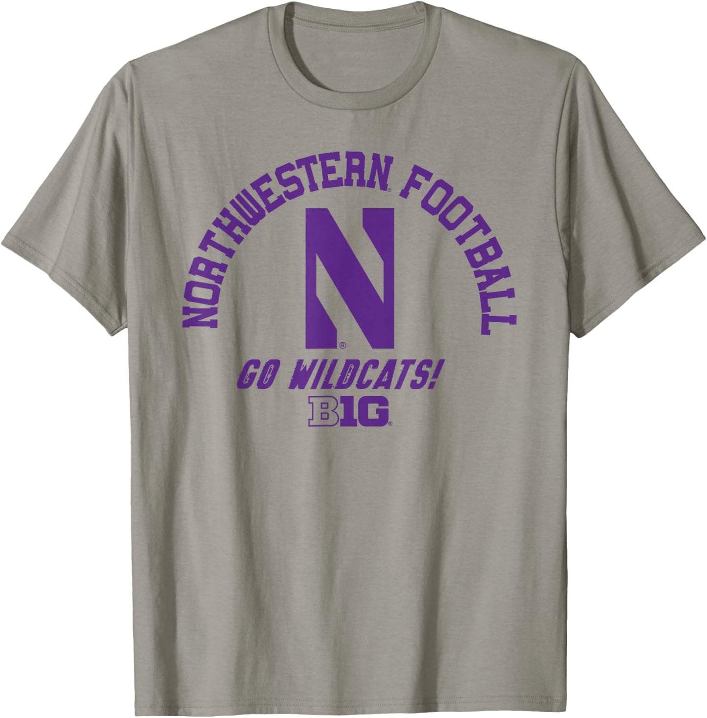 Northwestern Wildcats Big 10 Football Officially Licensed T-Shirt - T-Shirt | Sand