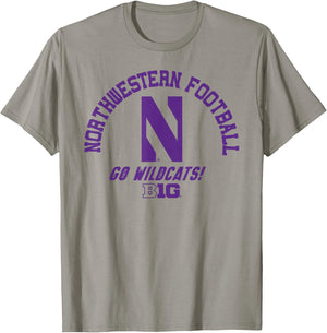 Northwestern Wildcats Big 10 Football Officially Licensed T-Shirt - T-Shirt | Sand