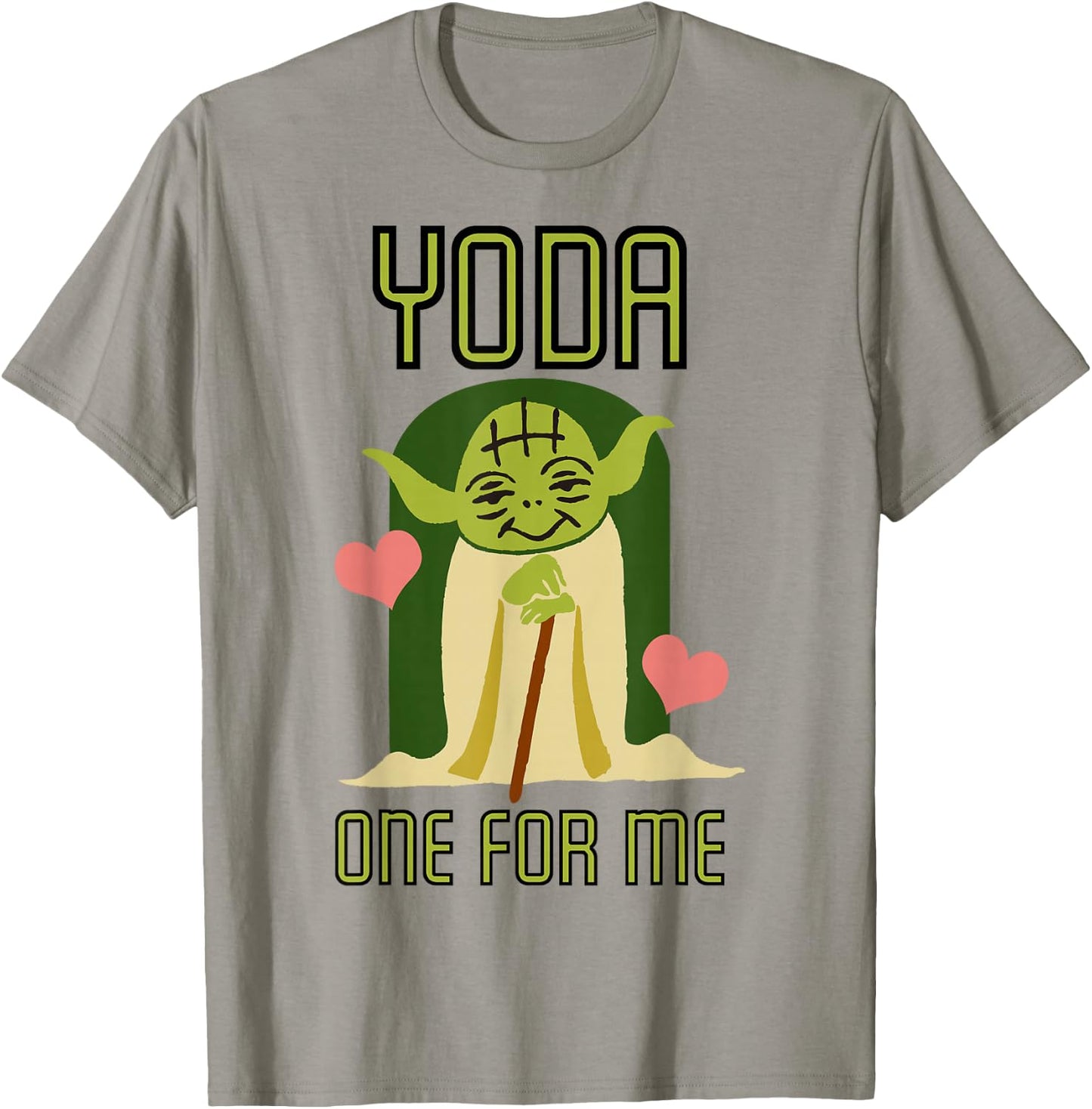 Star Wars Yoda One For Me Cute Valentine's Day Disney+ T-Shirt - T-Shirt | Sand