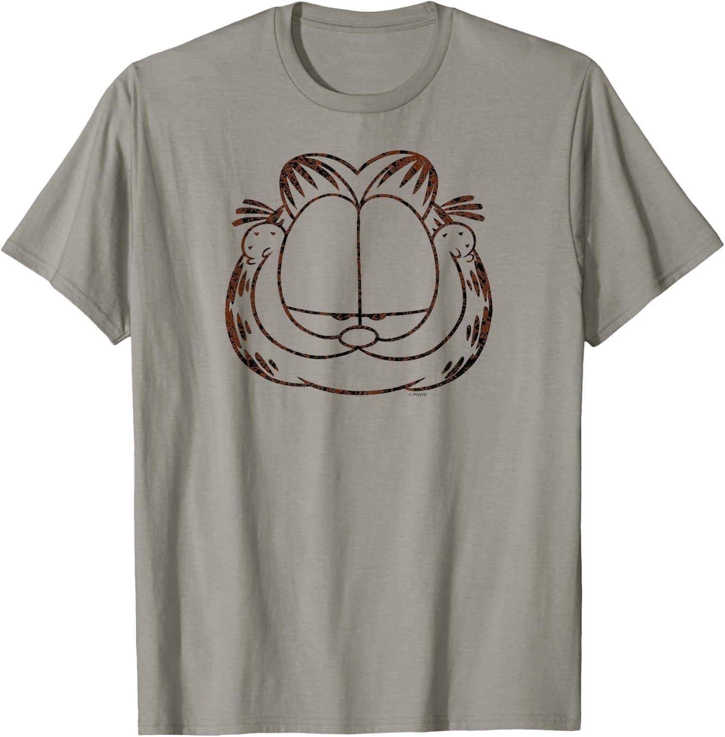 Garfield Smirking Distressed T-Shirt - T-Shirt | Sand