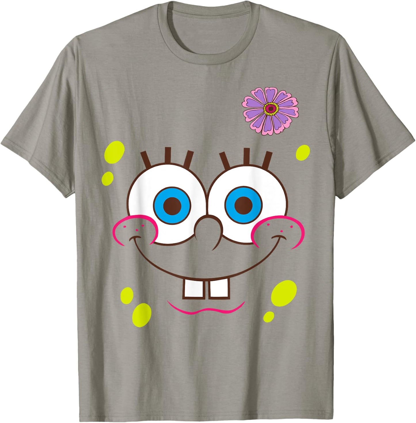 Spongebob SquarePants Flower Face T-Shirt - T-Shirt | Sand
