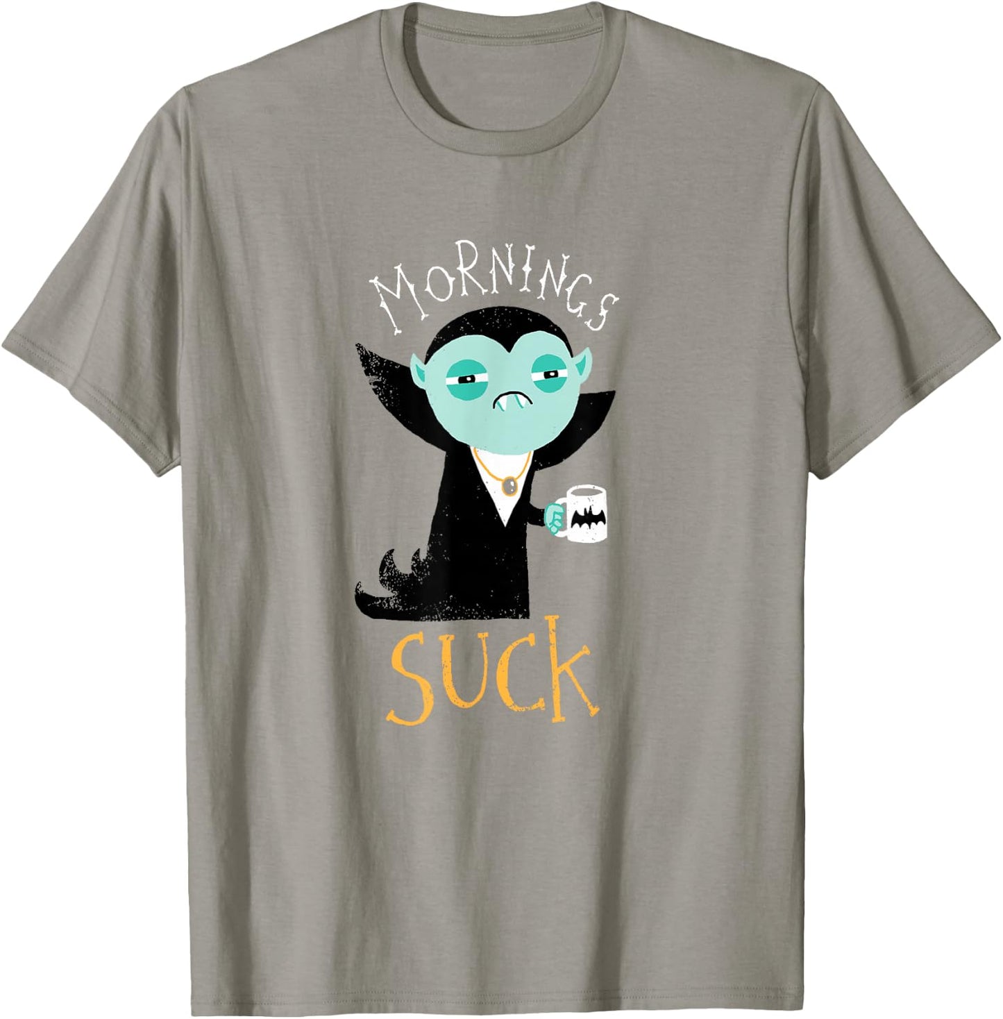 Mornings Suck - Cute Vampire DM T-Shirt - T-Shirt | Sand