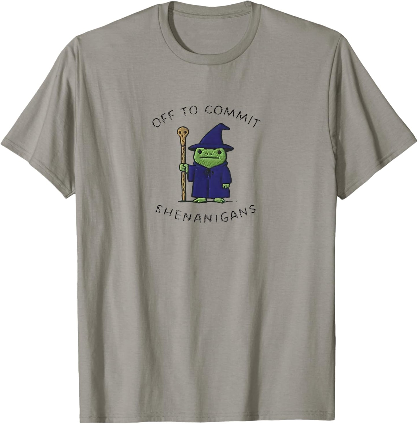 Off to Commit Shenanigans Frog T-Shirt - T-Shirt | Sand