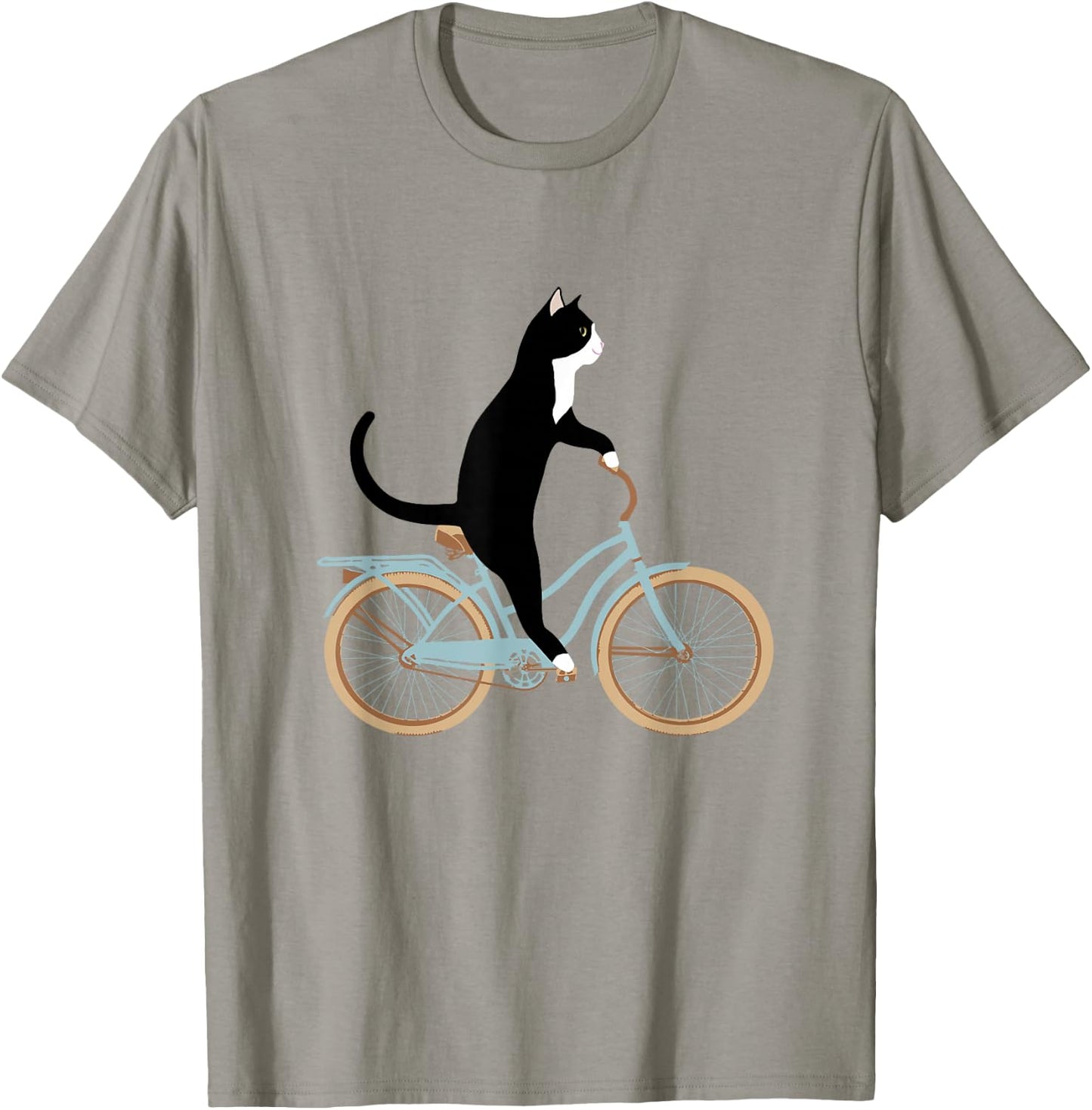 Cat on a bike funny T-Shirt - T-Shirt | Sand