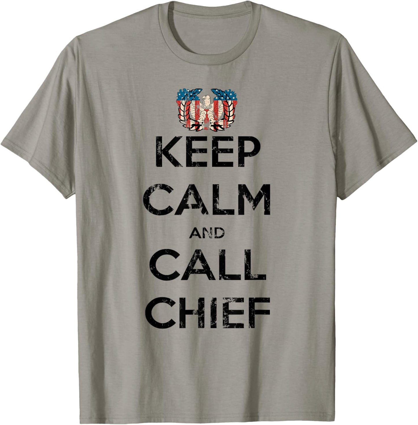 KEEP CALM and CALL CHIEF Warrant Officer Corps Eagle Rising T-Shirt - T-Shirt | Sand