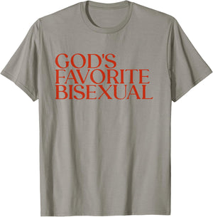 God's Favorite Bisexual Aesthetic Gay LGBTQ WLW Graphic T-Shirt - T-Shirt | Sand